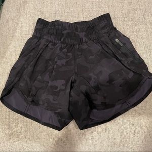 Black camo lululemon tracker shorts